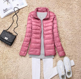 Sanishroly 2018 New Autumn Winter Women Thin White Duck Down Jacket Parka Female Ultra Light Down Coat Short Tops Plus Size S268 - RELEVAZA