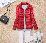 Sanishroly 2018 New Autumn Winter Women Thin White Duck Down Jacket Parka Female Ultra Light Down Coat Short Tops Plus Size S268 - RELEVAZA