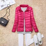 Sanishroly 2018 New Autumn Winter Women Thin White Duck Down Jacket Parka Female Ultra Light Down Coat Short Tops Plus Size S268 - RELEVAZA