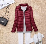Sanishroly 2018 New Autumn Winter Women Thin White Duck Down Jacket Parka Female Ultra Light Down Coat Short Tops Plus Size S268 - RELEVAZA