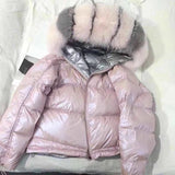 Real Fur Coat Natural Fox Fur Collar 2019 Winter Jacket Women Loose Short Down Coat White Duck Down Jacket Thick Warm Down Parka - RELEVAZA