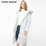 Vero Moda new detachable rabbit fur hooded long down jacket women | 318312503 - RELEVAZA