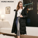 Vero Moda new detachable rabbit fur hooded long down jacket women | 318312503 - RELEVAZA