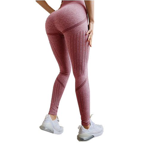 Seamless Tummy Control Yoga Pants Stretchy High Waist Compression Tights Sports Pants Push Up Running Women Gym Fitness Leggings - RELEVAZA